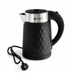 1.8L Textured Stainless Steel Electric Kettle Wholesale  with Modern Black Finish