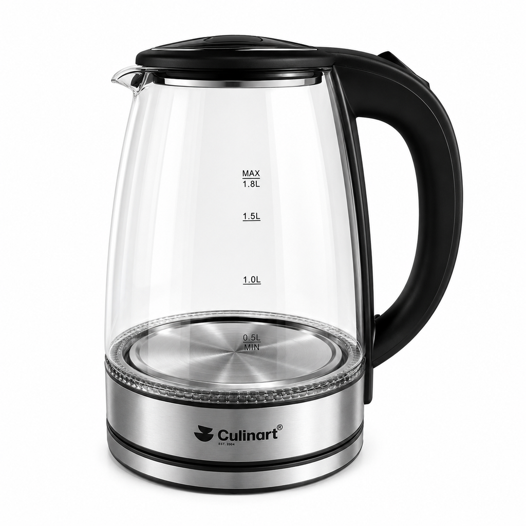 1.8L Glass Electric Kettle for Retail Distribution & Wholesale