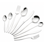 9-Piece Stainless Steel Cutlery Set Modern Minimalist Mirror Polished Flatware