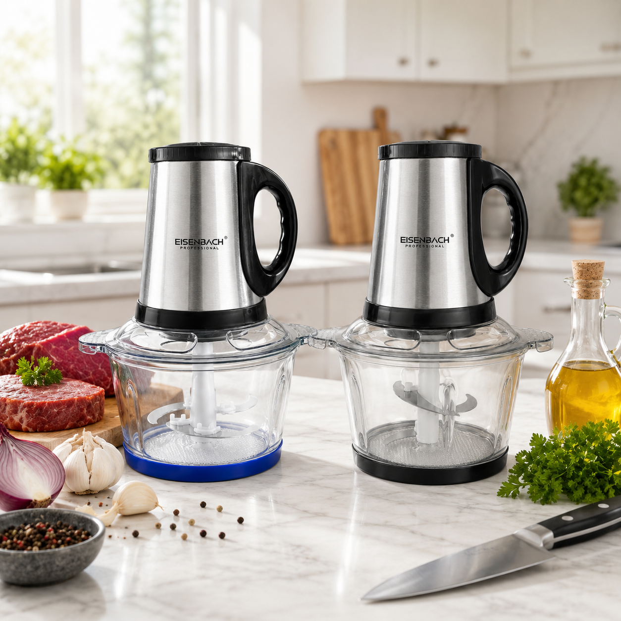Electric Meat Grinder with Stainless Steel Blades & Large Capacity Bowl