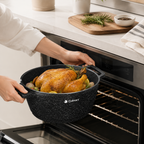 Granite Non-Stick Casserole Set with Glass Lids