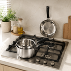 Stainless Steel Saucepan with Heat-Resistant Handle