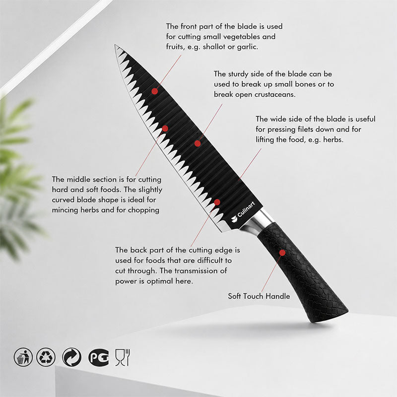 6-Piece Kitchen Knife Set with Scissors & Peeler