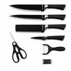 6-Piece Kitchen Knife Set with Scissors & Peeler