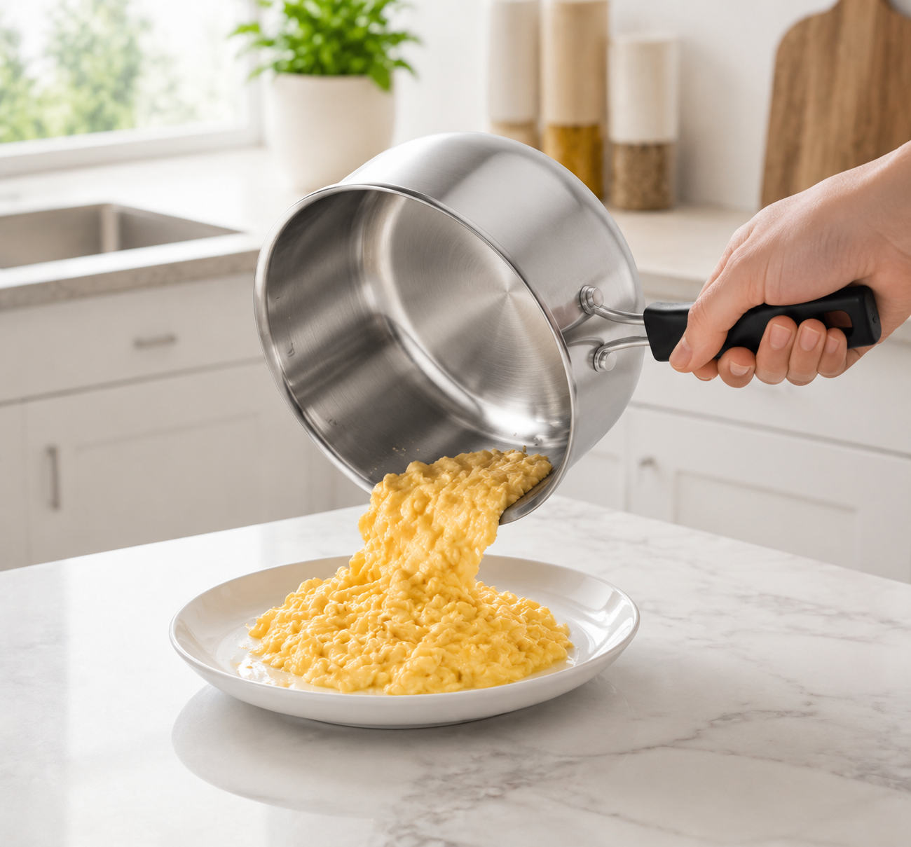 Stainless Steel Saucepan with Heat-Resistant Handle