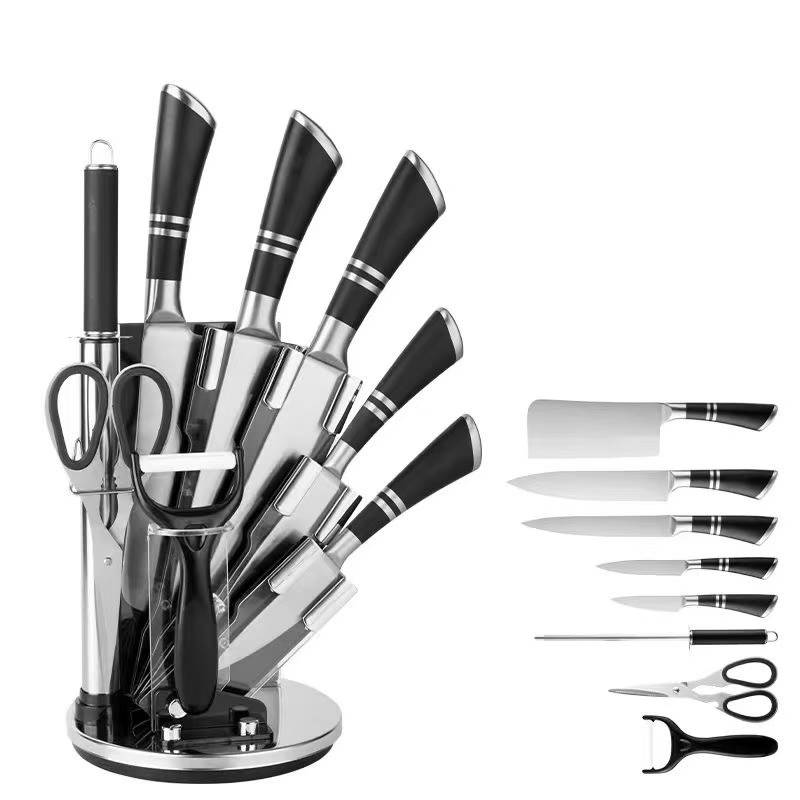 9-Piece Kitchen Knife Set with Knife Block