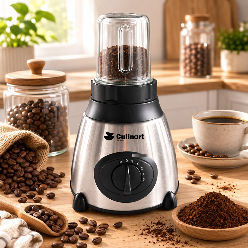 2-in-1 Juicer System with Glass Jar and Grinding Cup
