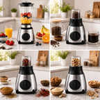 2-in-1 Juicer System with Glass Jar and Grinding Cup
