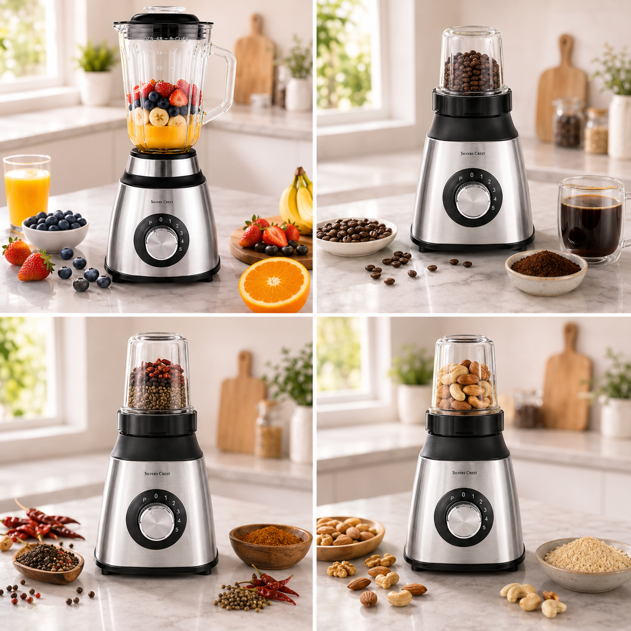 Extracteur de jus Blender en acier inoxydable avec bol de broyage