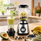 2-in-1 Juicer System with Glass Jar and Grinding Cup