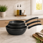 Non-Stick Deep Fry Pan with Glass Lid