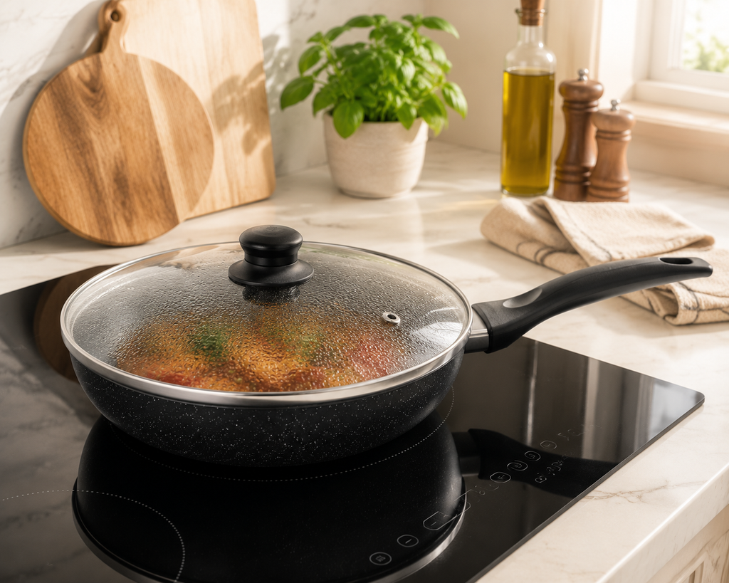Non-Stick Frying Pan with Glass Lid