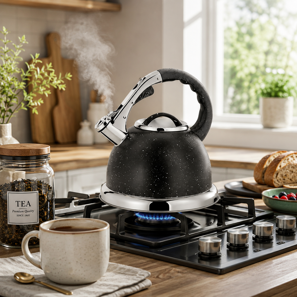 Modern Speckled Finish Whistling Kettle For Retail & Wholesale