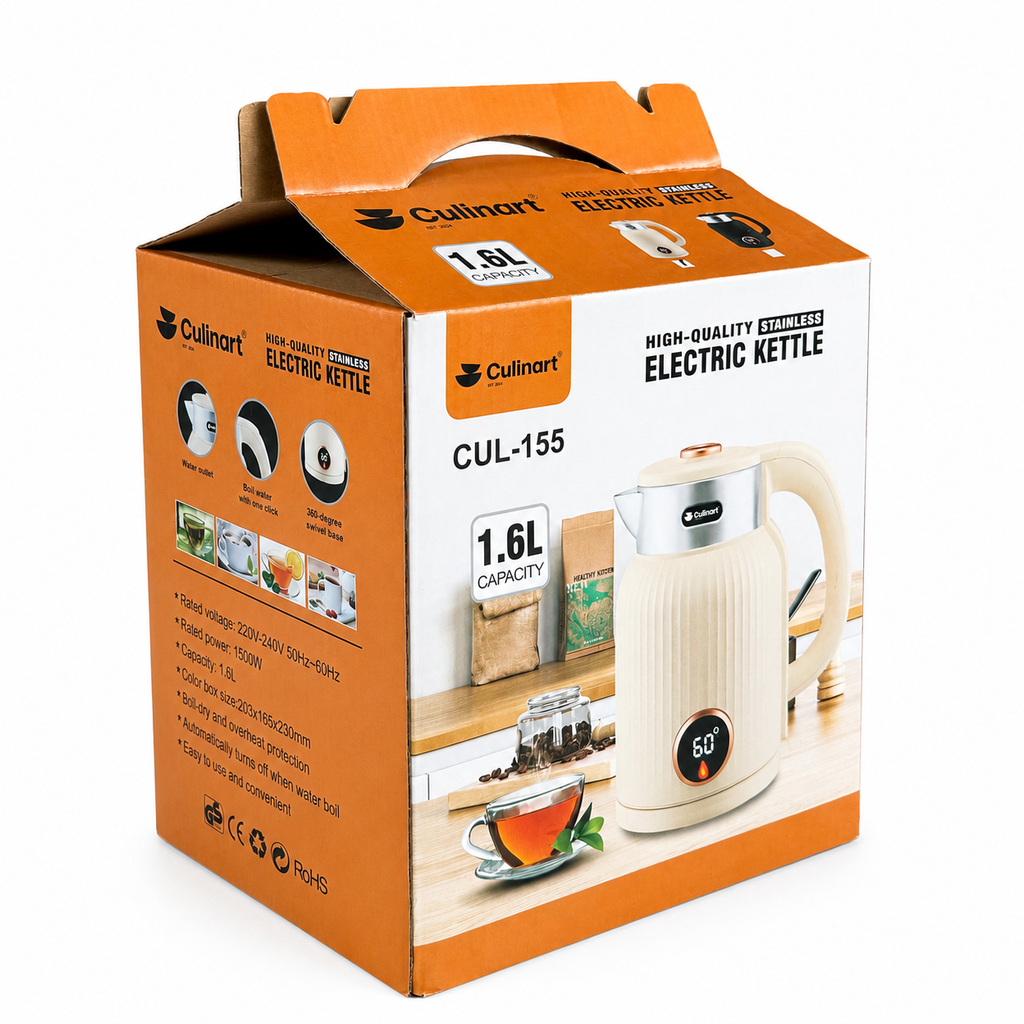 1.6L Elegant Cream Electric Kettle for wholesale & retail