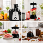 Culinart Multi-Function 4-in-1 Juice Extractor with Blender & Grinder Attachments