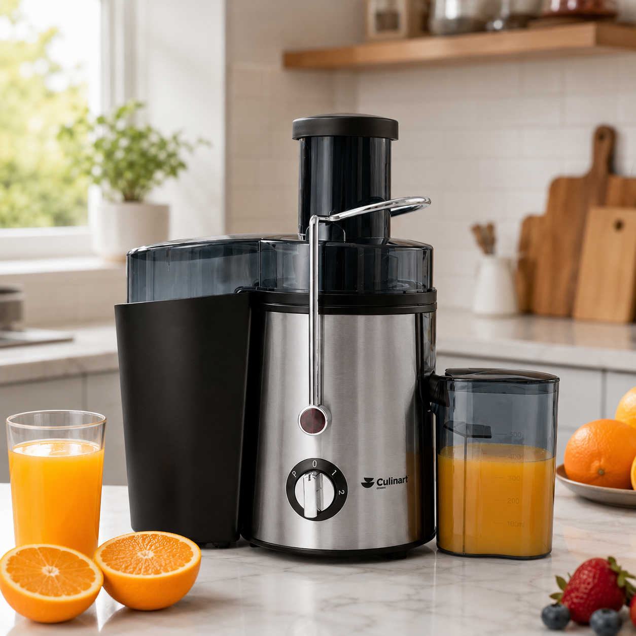 Extracteur de jus 850 W avec corps en acier inoxydable