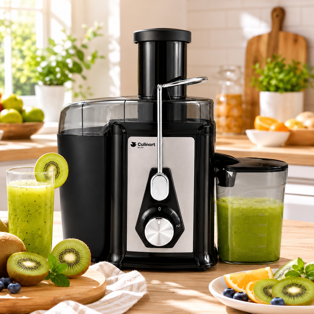 Extracteur de jus Culinart haute puissance 850W pour jus de fruits et légumes frais