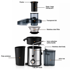 Juice Extractor Machine 850W with Stainless Steel Body