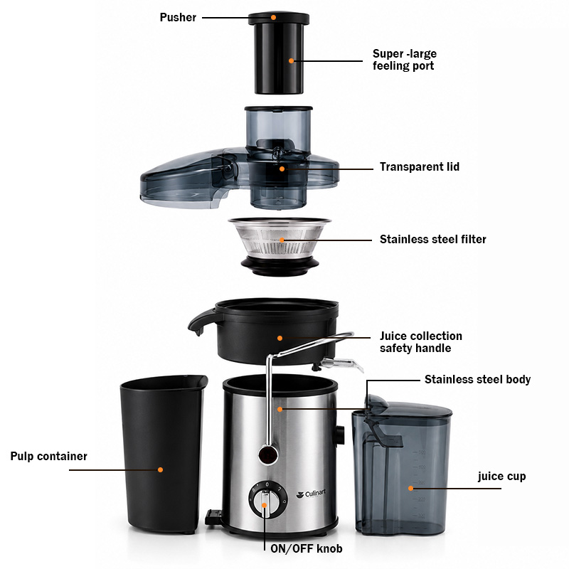 Juice Extractor Machine 850W with Stainless Steel Body