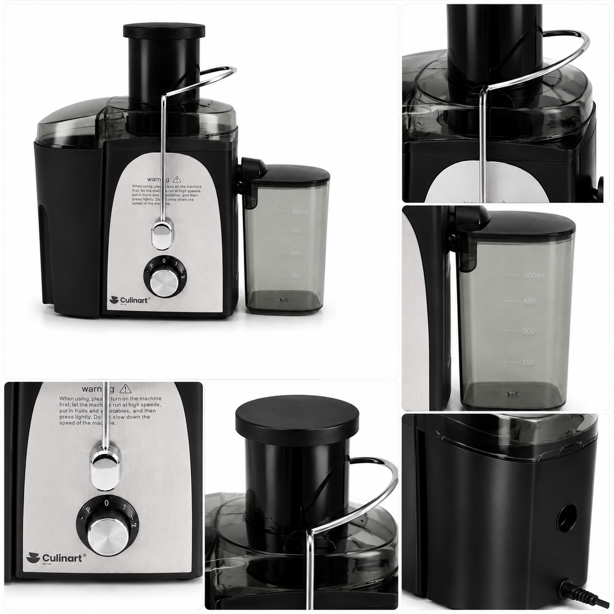 Culinart Multi-Function 4-in-1 Juice Extractor with Blender & Grinder Attachments