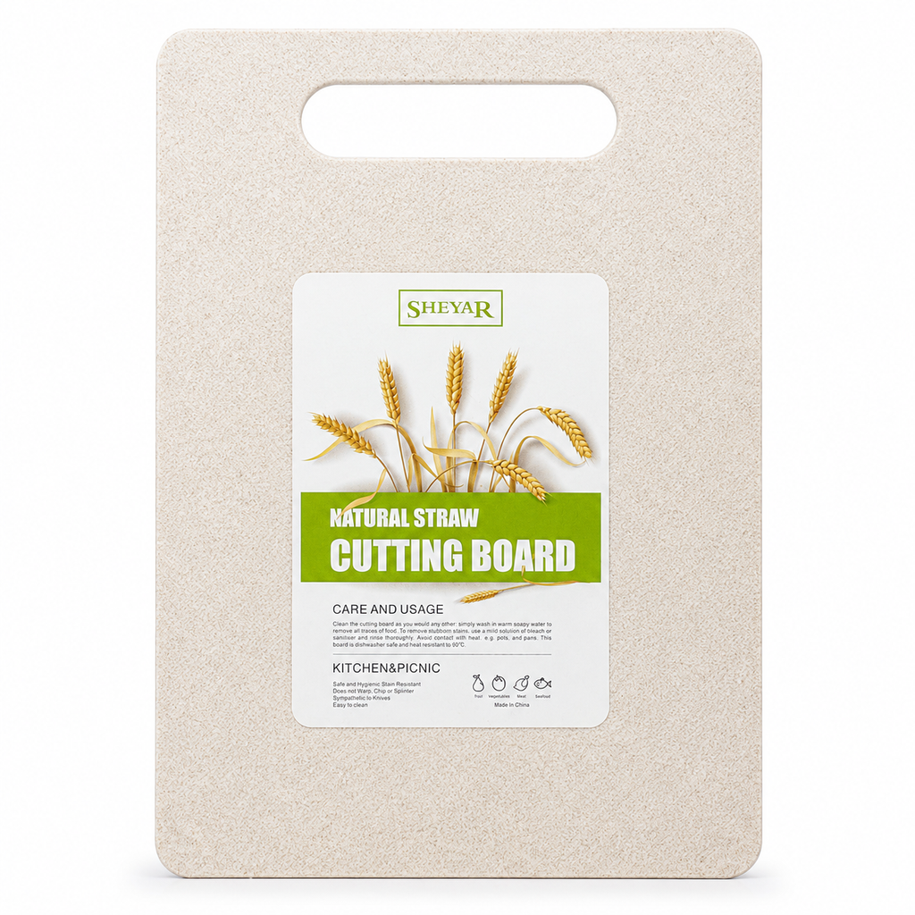 Premium Natural Straw Cutting Board Collection