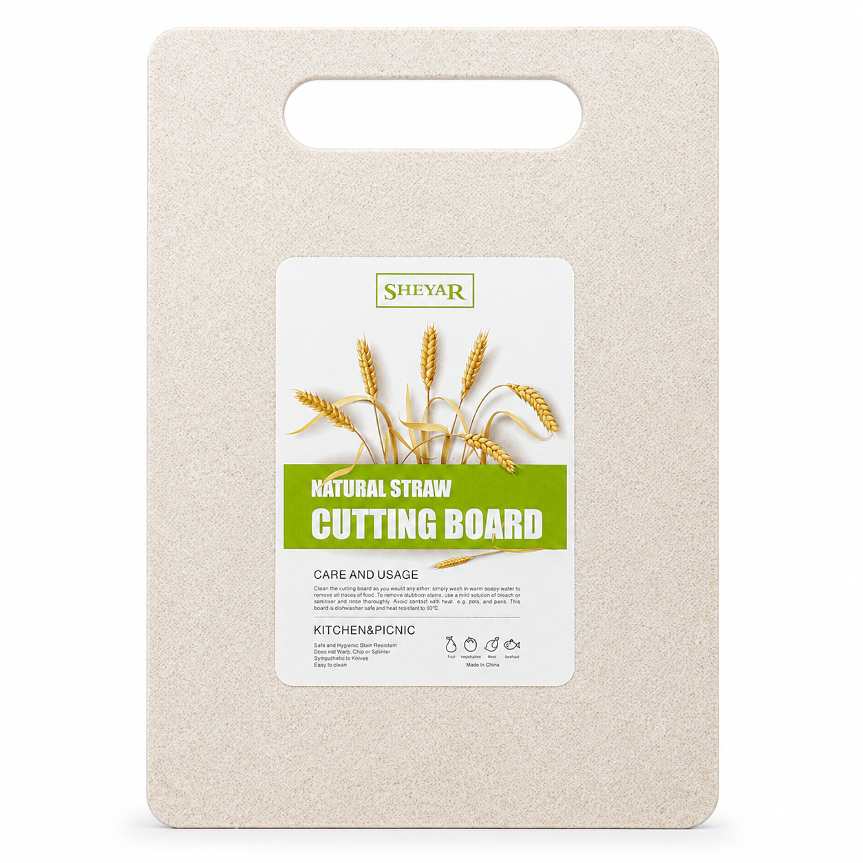 Premium Natural Straw Cutting Board Collection