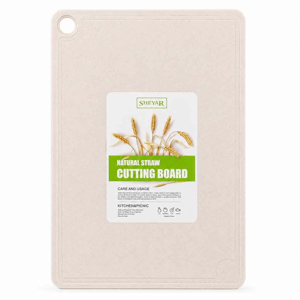 Premium Natural Straw Cutting Board Collection