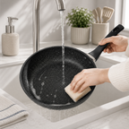 Granite Non-Stick Frying Pan with Glass Lid