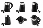 1.8L Textured Stainless Steel Electric Kettle Wholesale  with Modern Black Finish