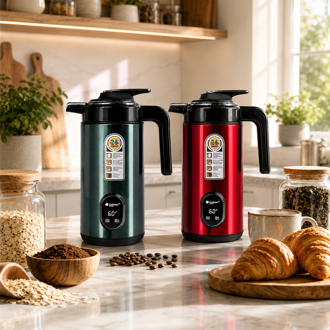 1.6L Temperature Control Kettle with Stainless Steel Inner Tank