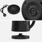 1.8L Textured Stainless Steel Electric Kettle Wholesale  with Modern Black Finish