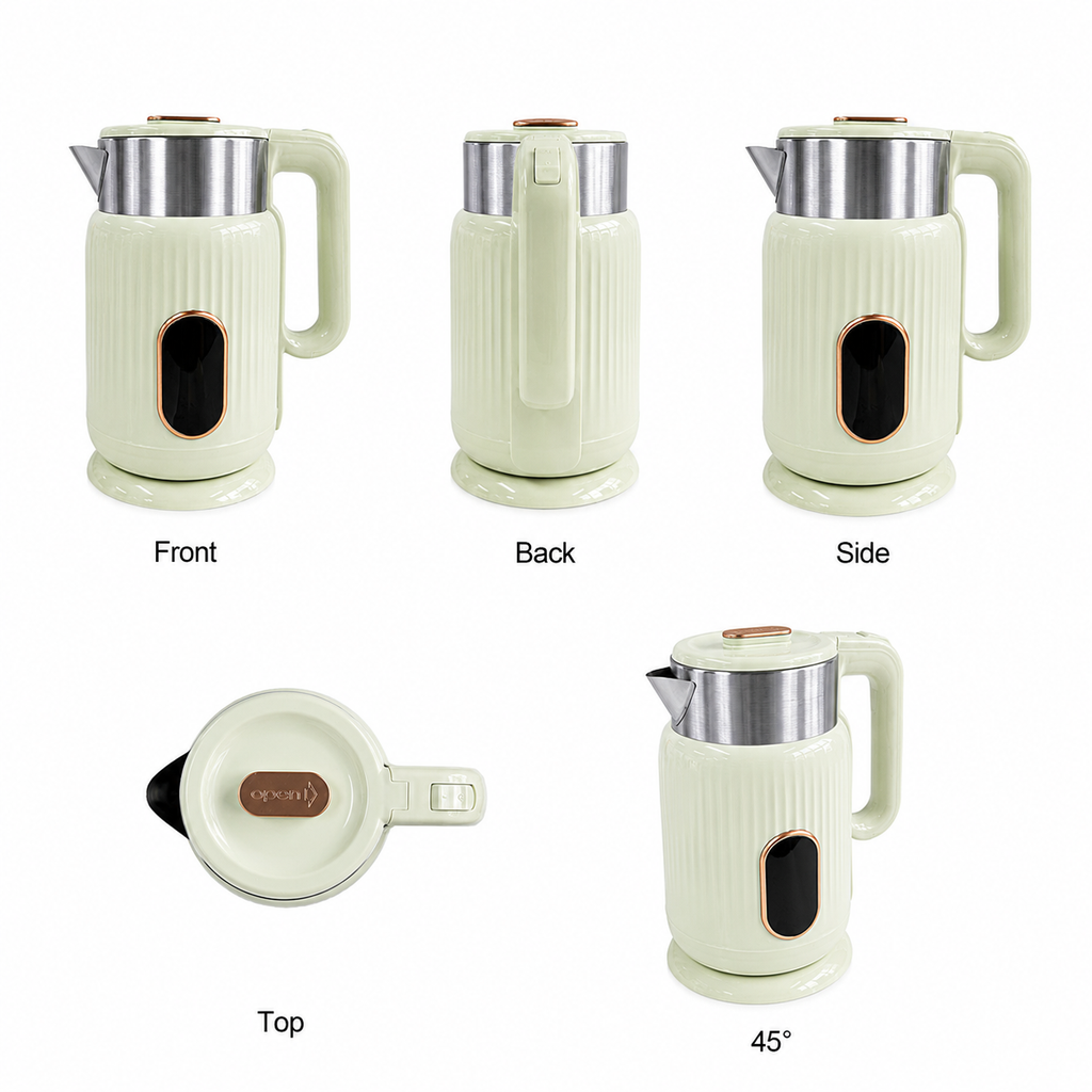 Wholesale 1.8L Electric Kettle with Custom Branding Options for Home Appliance Distributors
