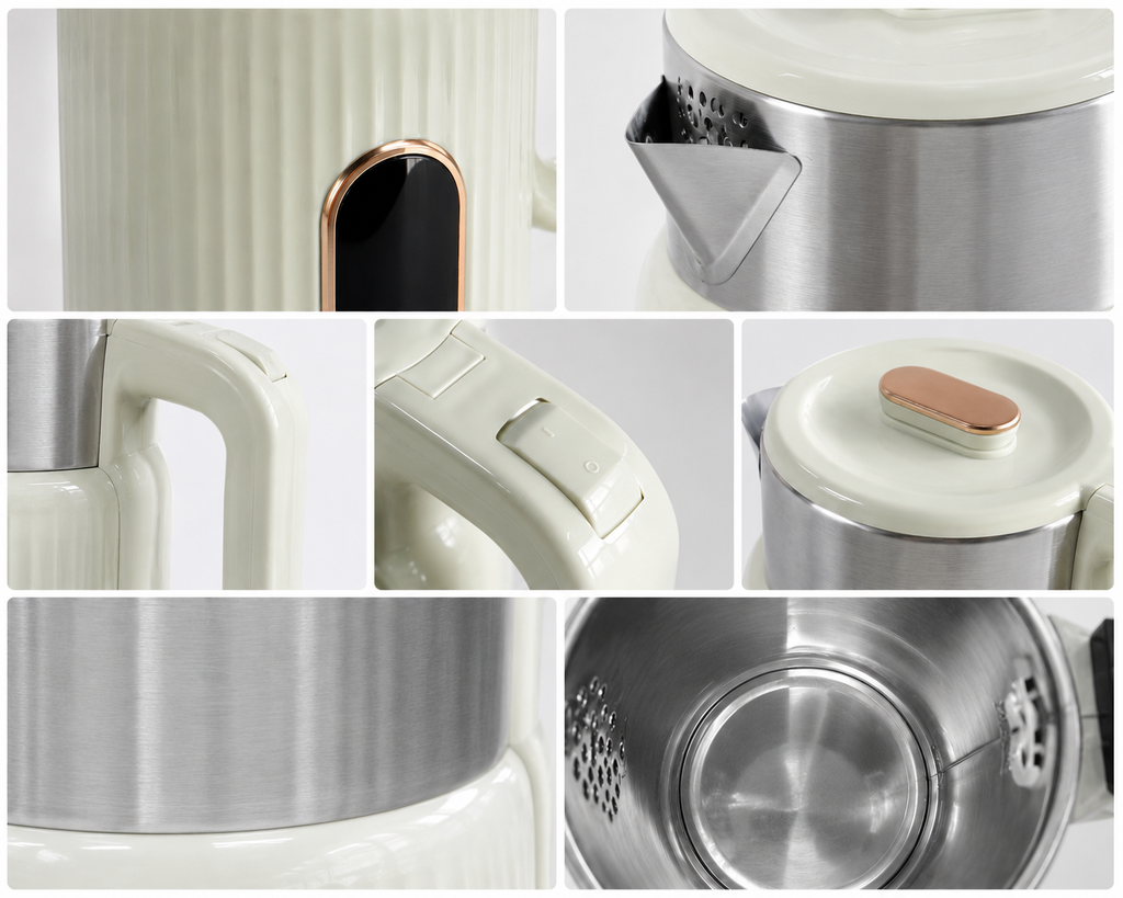 Wholesale 1.8L Electric Kettle with Custom Branding Options for Home Appliance Distributors