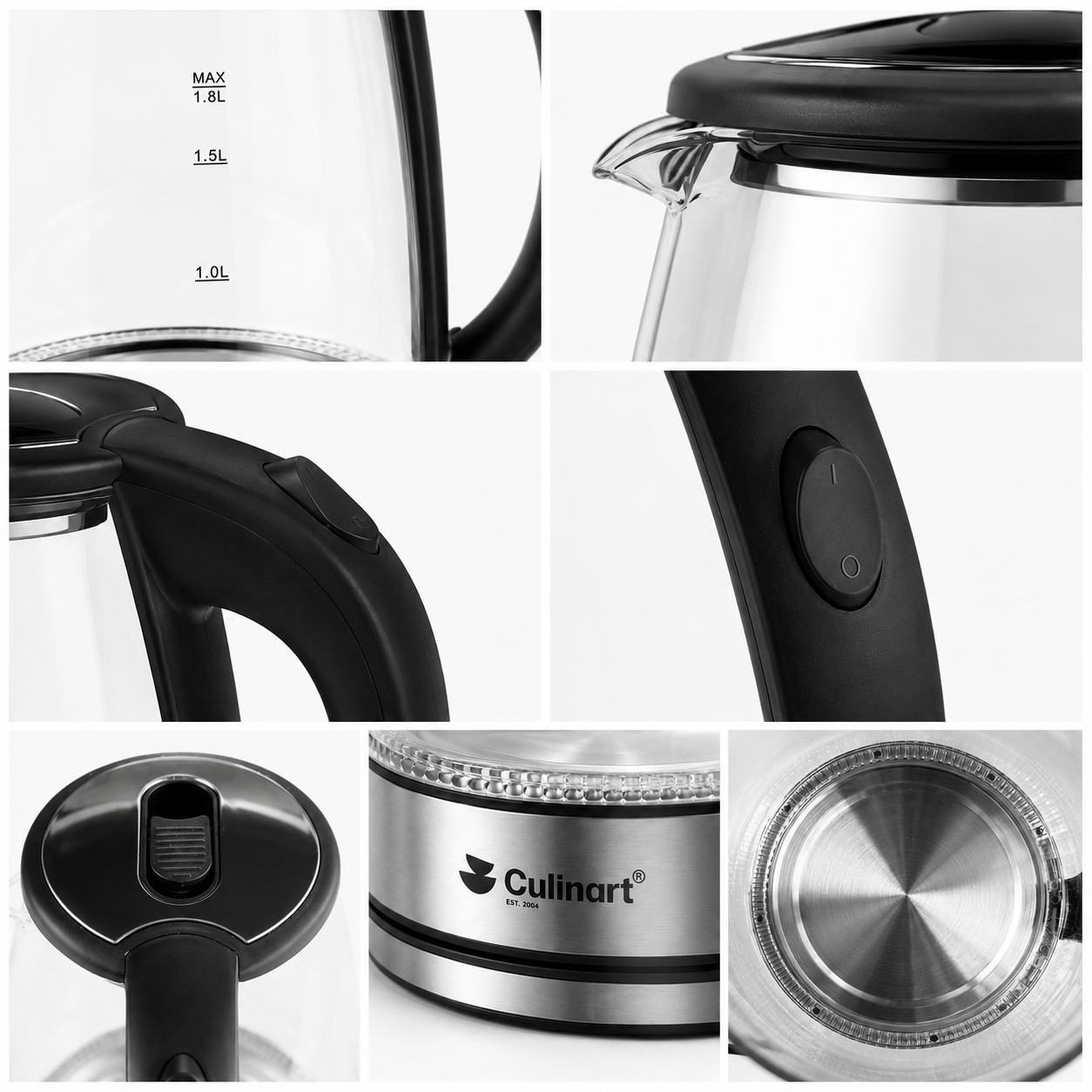 1.8L Glass Electric Kettle for Retail Distribution & Wholesale