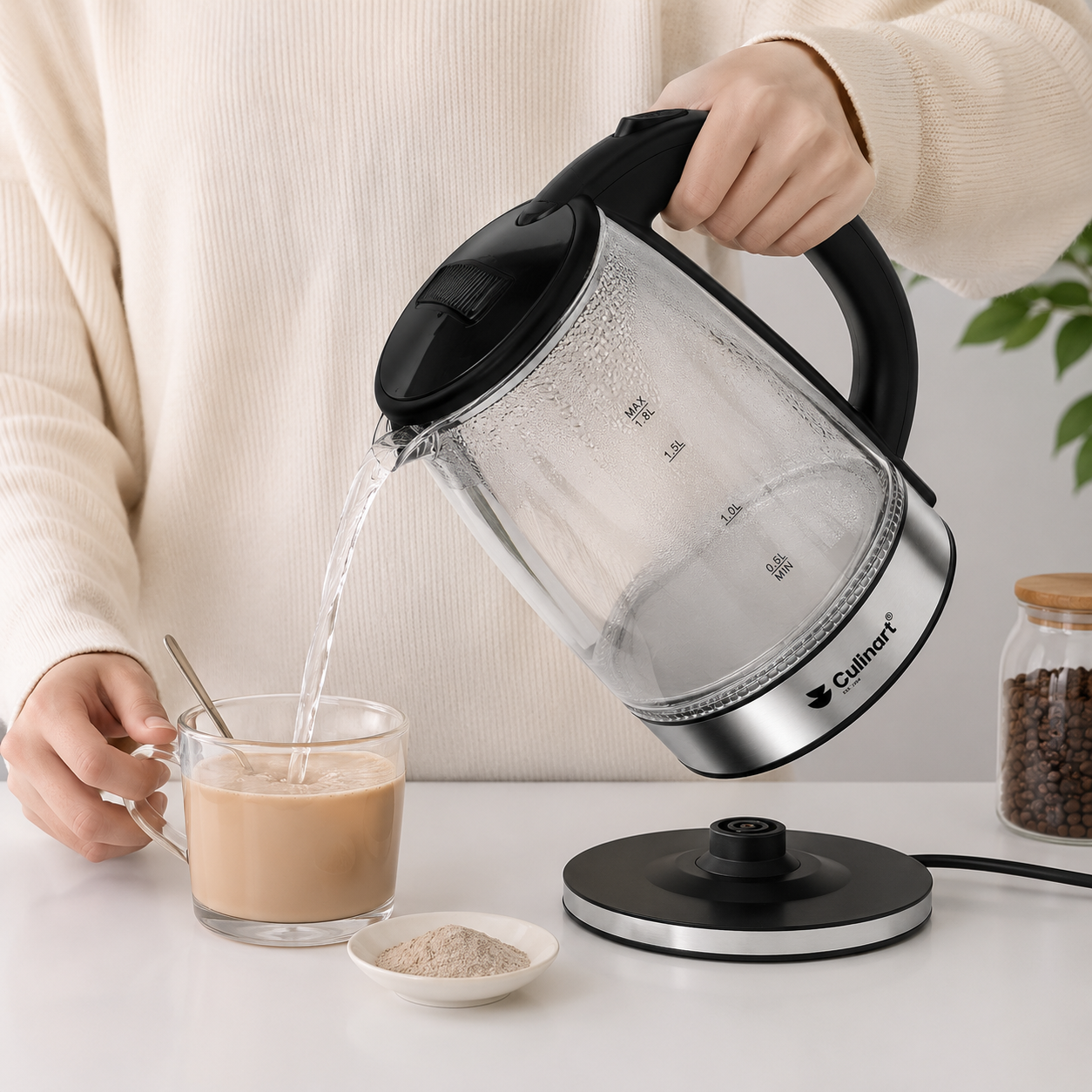 1.8L Glass Electric Kettle for Retail Distribution & Wholesale