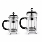 Stainless Steel Frame Glass French Press Coffee Maker with Fine Mesh Filter