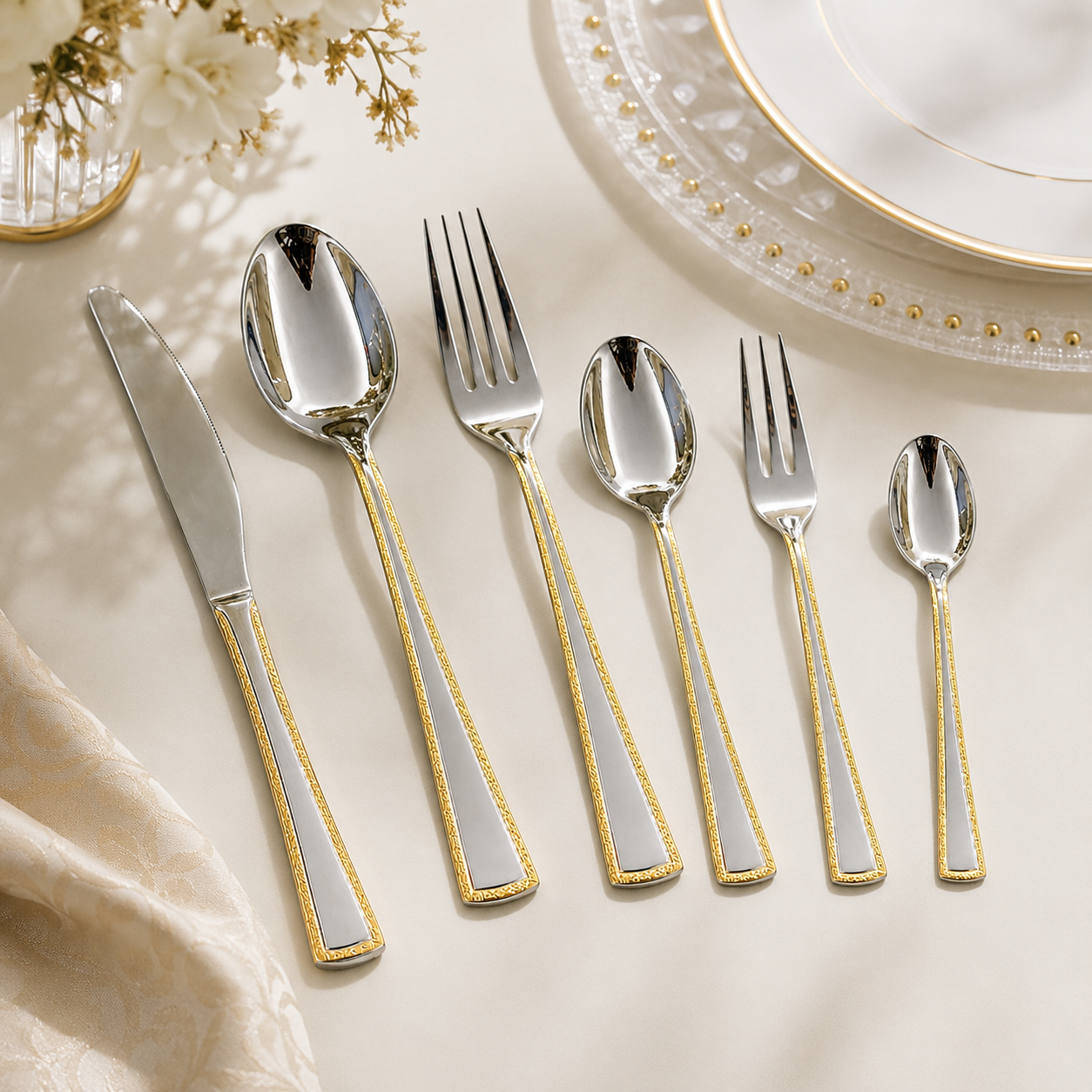 6-Piece Cutlery Set for Restaurant & Home Use