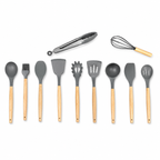 Grey Silicone Cooking Utensil Set for Retail and Wholesale Supply