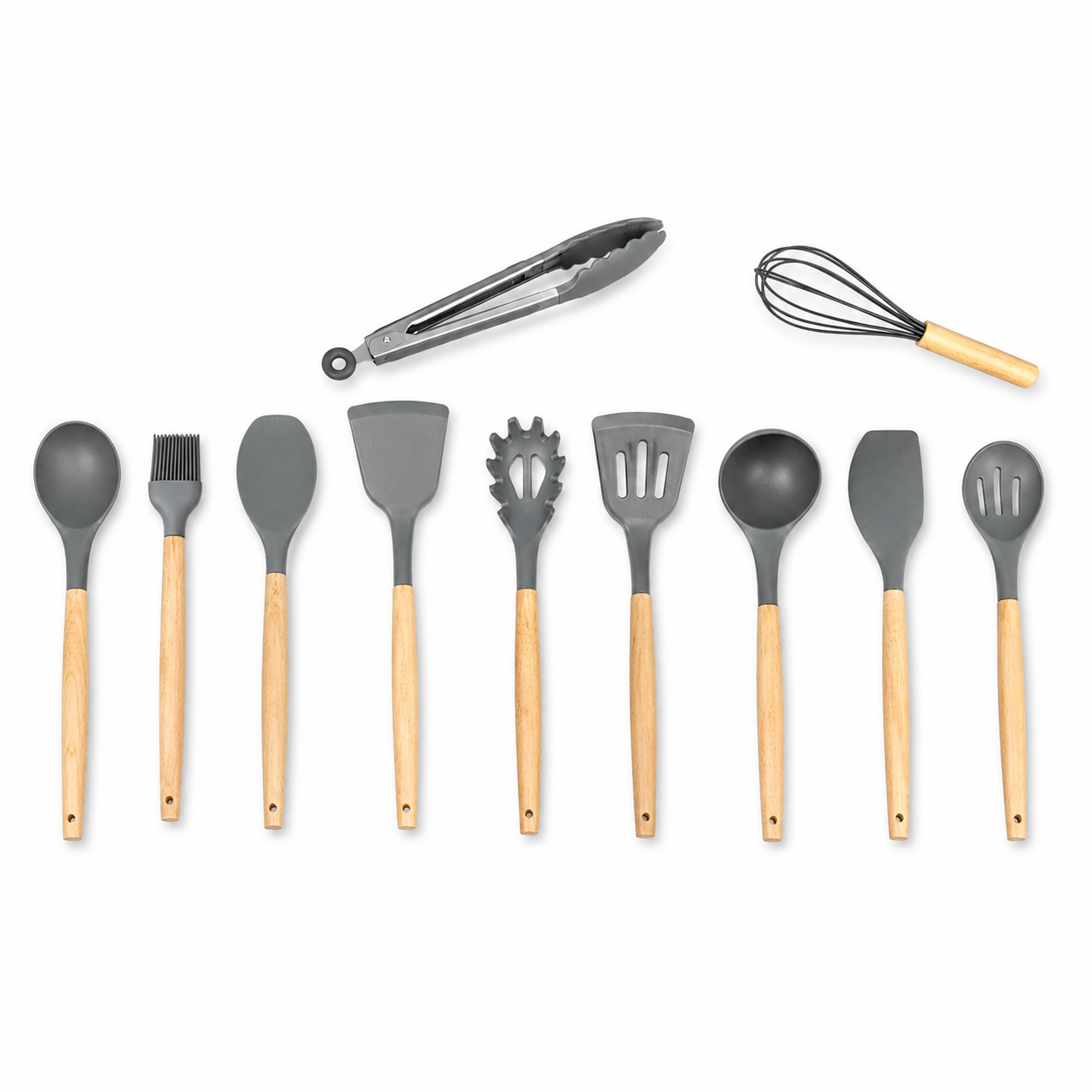 Grey Silicone Cooking Utensil Set for Retail and Wholesale Supply