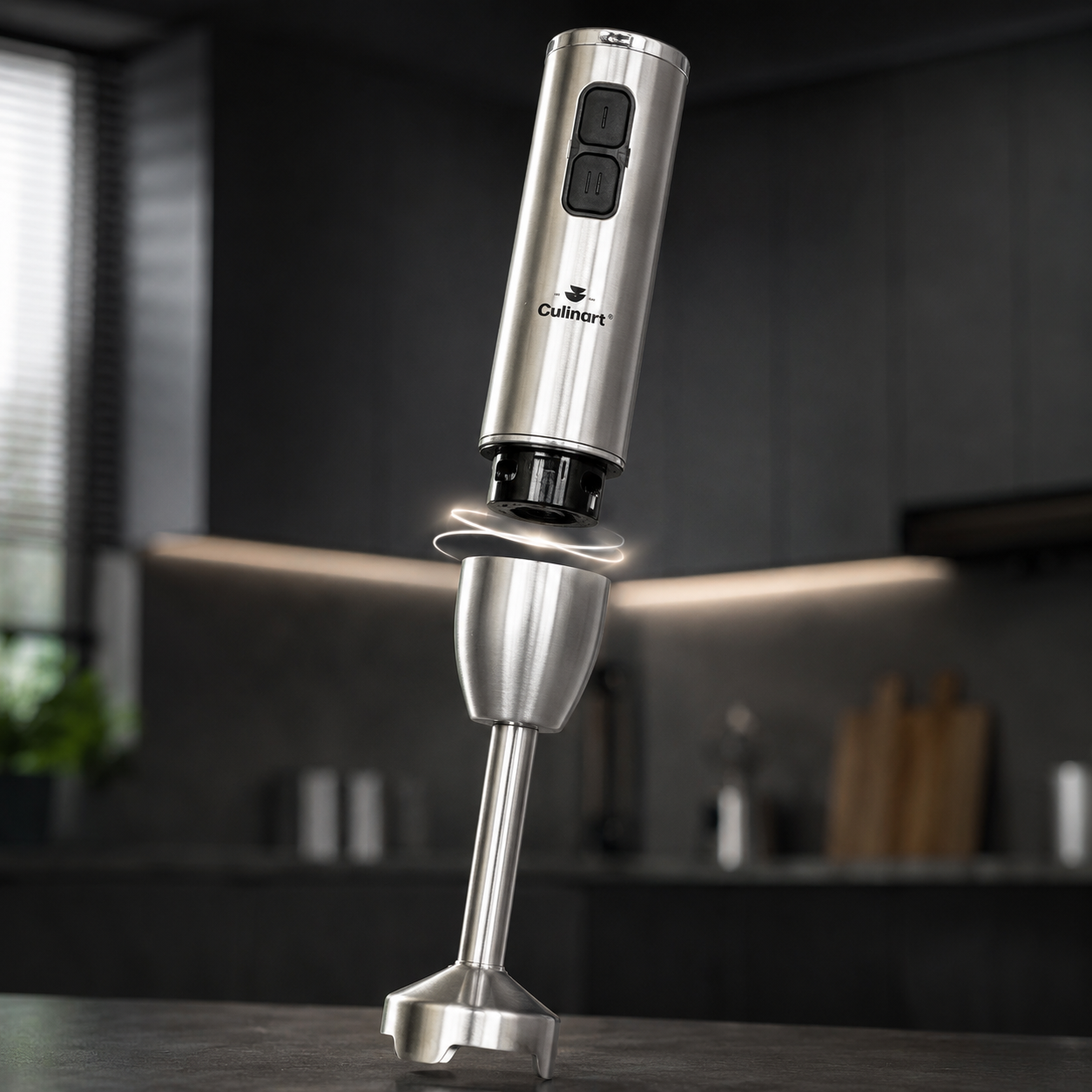 Culinart 4-in-1 Stainless Steel Immersion Hand Blender with Chopper & Whisk