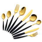 9-Piece Stainless Steel Cutlery Set Modern Minimalist Mirror Polished Flatware