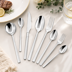 8-Piece Stainless Steel Cutlery Set Modern Minimalist Flatware Collection