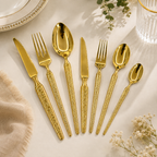 Luxury Gold Stainless Steel Cutlery Set Premium Mirror Polished
