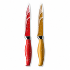 Speckled Stainless Steel Kitchen Knife with Protective Sheath