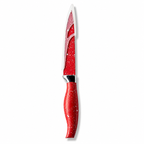 Speckled Stainless Steel Kitchen Knife with Protective Sheath