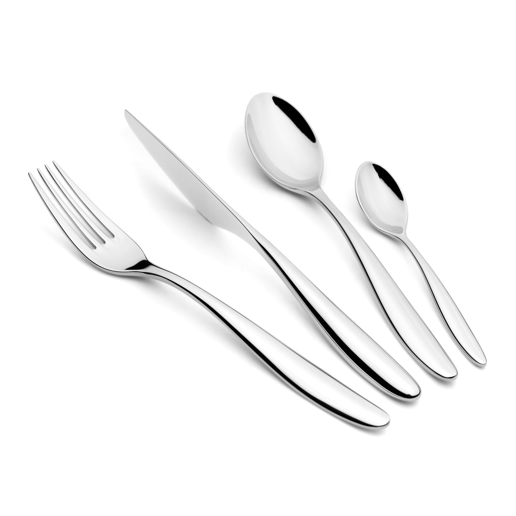 Stainless Steel Cutlery Set 4-Piece Modern Tableware Set