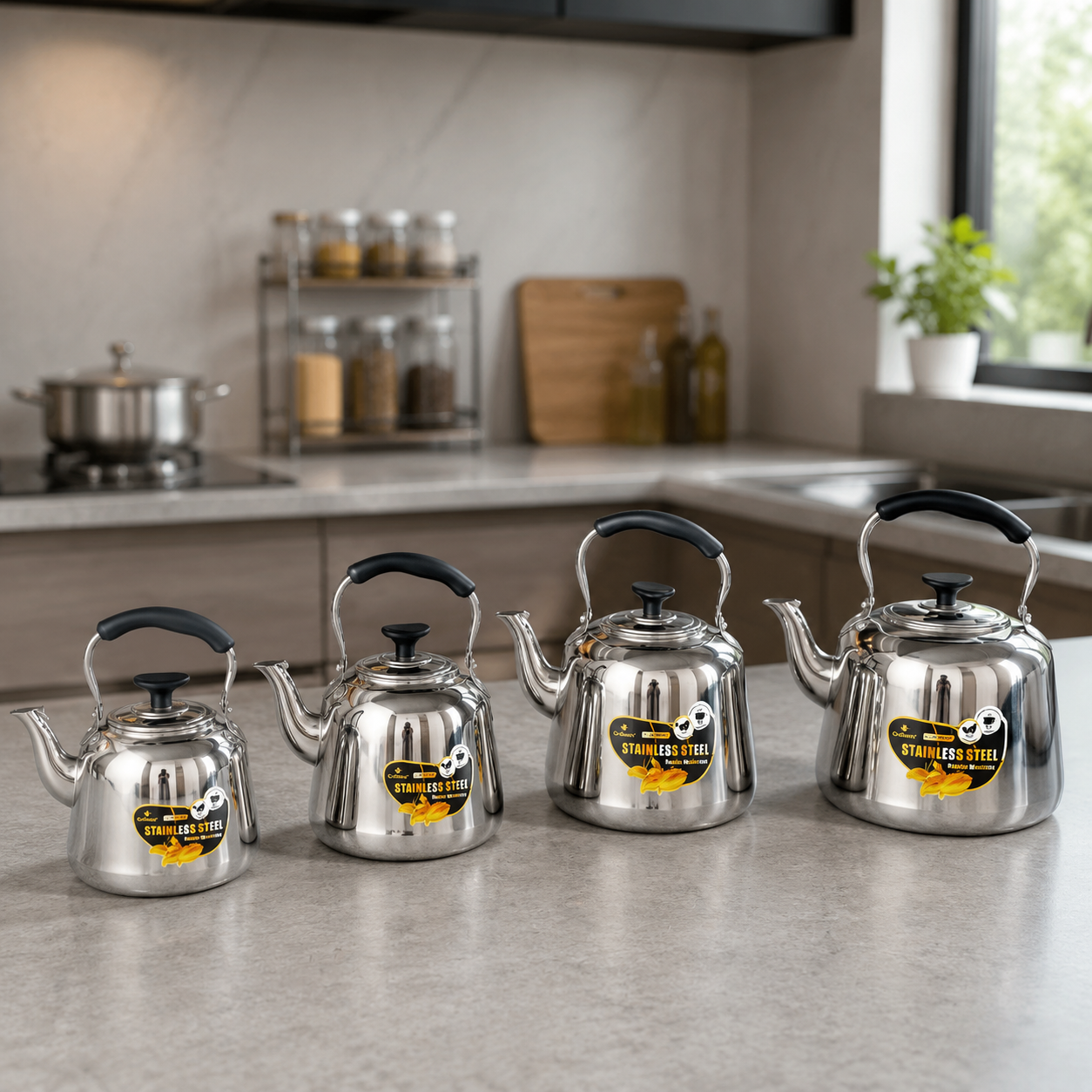 Classic Stainless Steel Whistling Tea Kettle For Retail & Wholesale