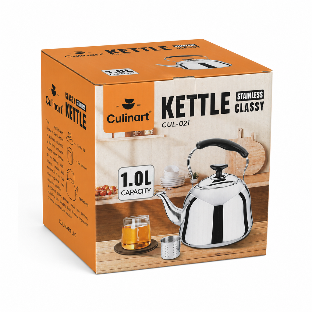 Bouilloire sifflante classique en acier inoxydable pour la vente au détail et en gros