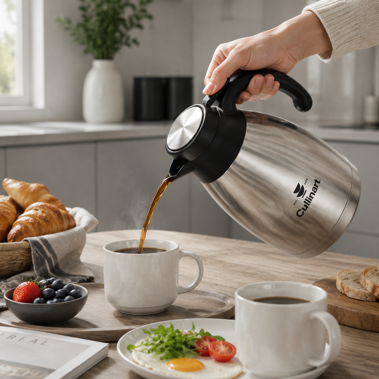 Commercial Stainless Steel Thermal Coffee Pot for Coffee & Tea Service
