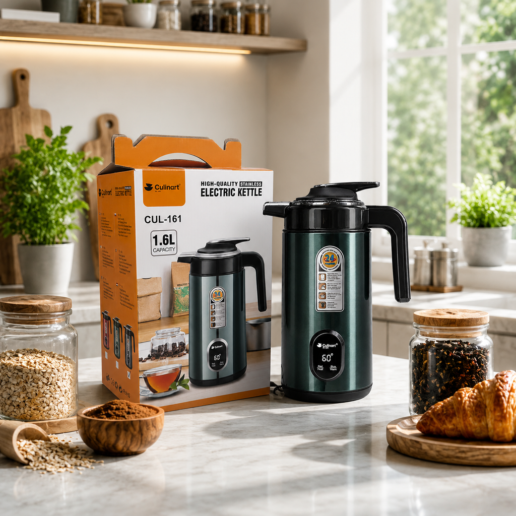 1.6L Temperature Control Kettle with Stainless Steel Inner Tank